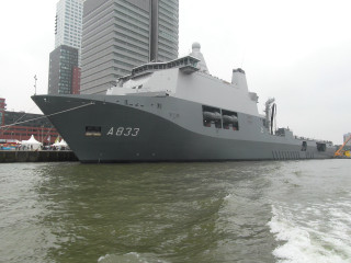 Large boat docked city skyline - artgem free wallpaper