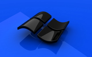 Black object blue background shadow - a black object free wallpaper