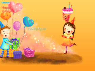 Child birthday cake girl present - free happy birthday wallpaper