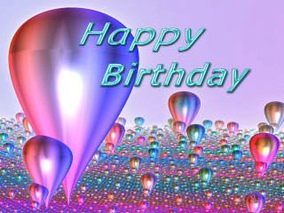 Birthday card colorful balloons happy - a birthday card free wallpaper