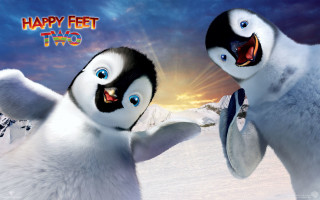Two penguins dancing snow sun - two penguin free wallpaper
