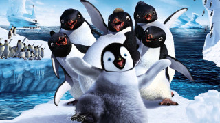 Penguins snow iceberg group standing - a group of penguins free wallpaper