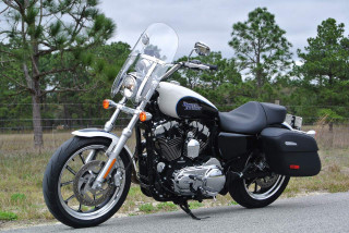 Motorcycle parked road fence trees - brenda chamberlain free wallpaper