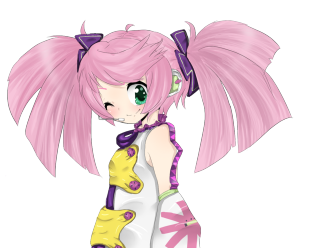 Pink haired girl big ears - girl free wallpaper for desktop