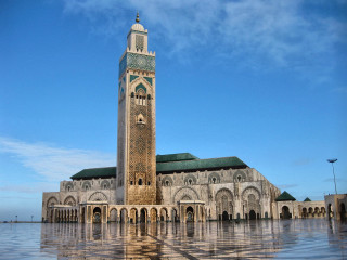 Large building clock tower blue - farid mansour free wallpaper