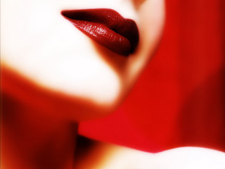 Woman lips red background red - free retro wallpaper for desktop