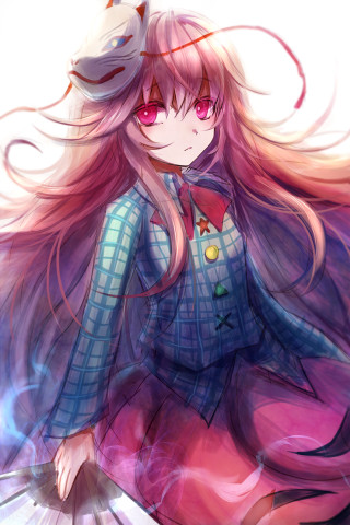 Pink hair girl cat head - a fan free wallpaper for mobile