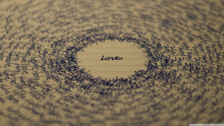 Spiral writing love circle paper - chiharu shiota free wallpaper