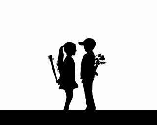 Couple grass guitar flowers hat - expressive free wallpaper