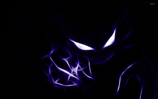 Glowing purple face shock art - a white outline free wallpaper for desktop