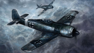 Airplanes flying sky together painting - alejandro burdisio free wallpaper