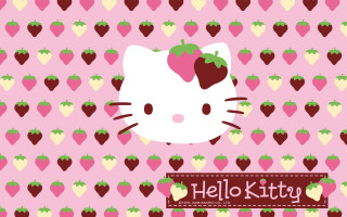 Hello kitty strawberries wallpaper strawberry - kitty wallpaper free wallpaper