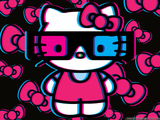 Hello kitty wallpaper pink blue - pop surrealism free wallpaper