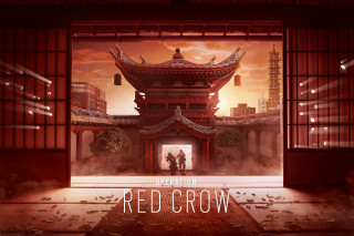 Red crow movie poster cityscape - a doorway free wallpaper