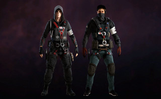 Two men full body gear - tech wear free wallpaper