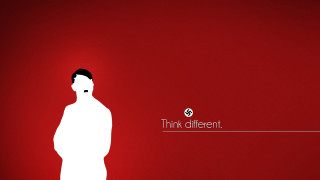 Man red background think different - the top of the image free wallpaper