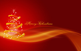 Christmas tree stars red background 3 - merry free wallpaper for desktop