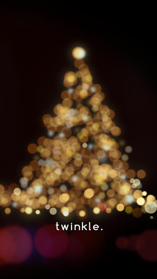 Blurry christmas tree twinkle background - side and a blurry background free wallpaper