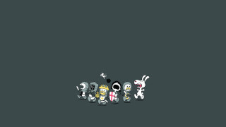 Cartoon characters group gray black - david teniers iii free wallpaper