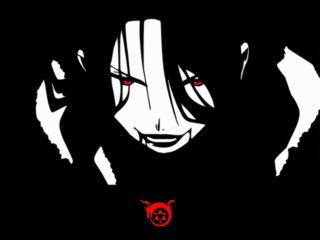 Black white anime character red - the face free wallpaper