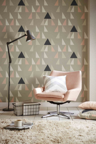 Chair lamp room rug wallpaper - geometric shape free wallpaper