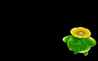 Green yellow flower black background 3 - chiho aoshima free wallpaper for desktop