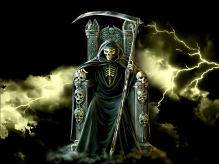 Skeleton throne scepter sitting hand - a throne free wallpaper for desktop