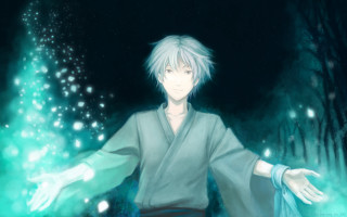 Forest man anime rayonism kimono - his arm free wallpaper for desktop
