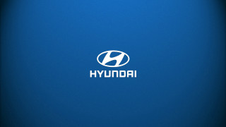 Blue background white logo hywoni - a white logo free wallpaper
