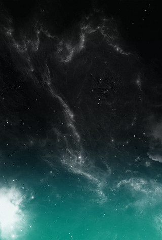 Black white sky stars clouds - space free wallpaper for mobile