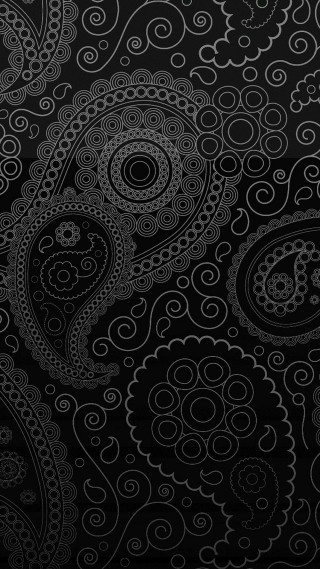 Black white paisley pattern swirls - paisley pattern free wallpaper