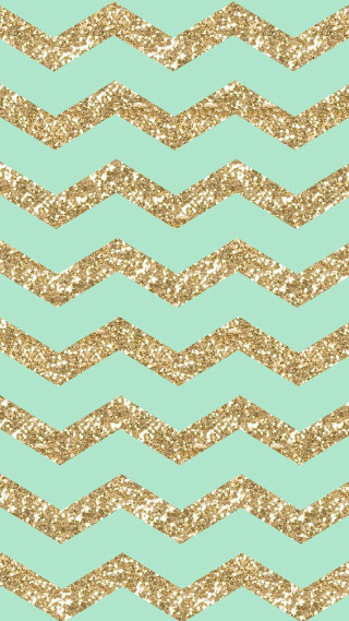 Green gold chevron glitter background - op art free wallpaper for mobile