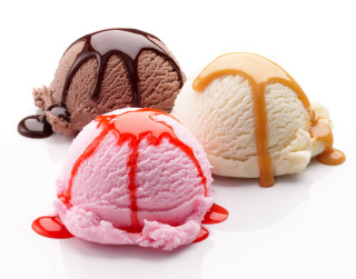 Ice cream trio caramel chocolate - ice free wallpaper
