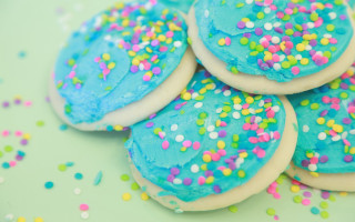 Blue frosted cookies sprinkles green - cookie free wallpaper