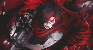 Man gun blood ground scene - a red scarf free wallpaper