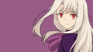 Anime character long white hair 12 - a purple dress free wallpaper