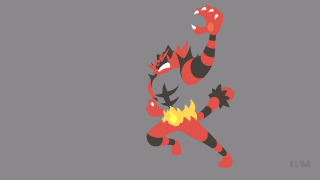 Cartoon character fire breathing arms 2 - flat color free wallpaper