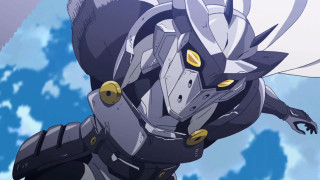 Robot helmet armor cloudy sky - mecha free wallpaper