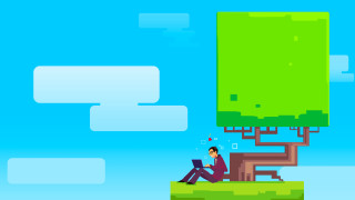 Man tree laptop pixel art - eden box free wallpaper for desktop