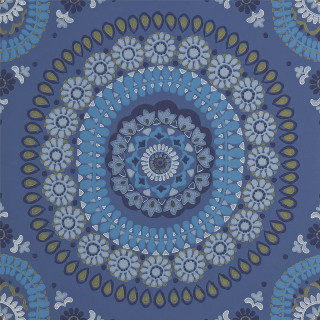 Blue white circular design blue - arabesque free wallpaper for tablet