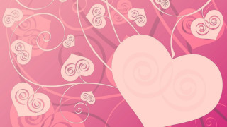 Heart swirls pink background pattern - a heart free wallpaper