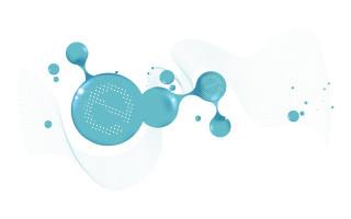 Blue white abstract bubbles letter - abstract background free wallpaper for desktop