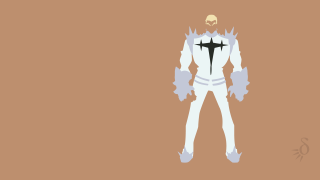 Cartoon character skull sword hand - minimalist free wallpaper for desktop