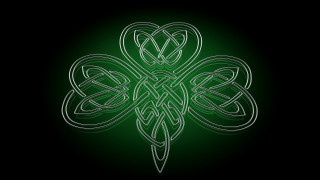 Green shamrock black background white - charles mcauley free wallpaper
