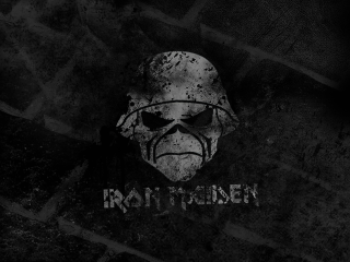 Black white man mask iron - metal free wallpaper