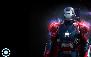 Man suit red light black 3 - armor free wallpaper for desktop