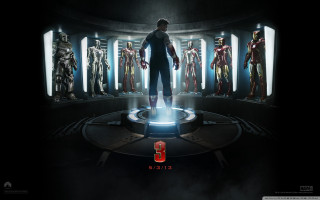 Man iron suits room light - marvel free wallpaper for desktop