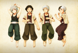 Anime characters group outfits colors - a group of anime characters free wallpaper