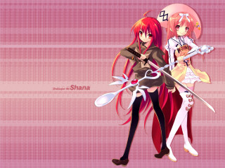 Red haired anime girls scissors - long red hair free wallpaper