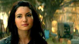 Woman long hair black shirt 22 - her face free wallpaper